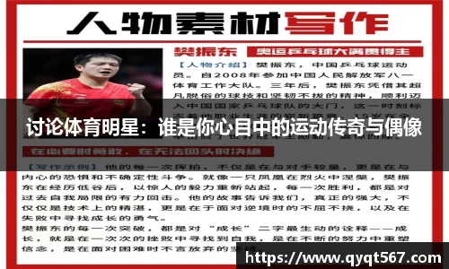 讨论体育明星：谁是你心目中的运动传奇与偶像