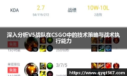 深入分析V5战队在CSGO中的技术策略与战术执行能力